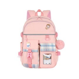 Girls Backpacks, Girls School Large Capacity Waterproof Backpacks, Cute Pink Fashion Backpacks(Pink)