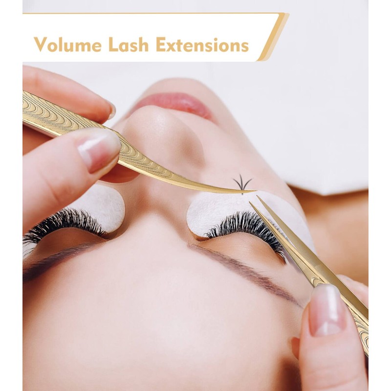 Ms.Queen Lash Extension Tweezers-Dolphin Shape Tip Isolation Tweezers for Classic