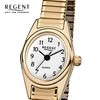 Regent Damenarmbanduhr Edelstahl goldplattiert Zugband F263
