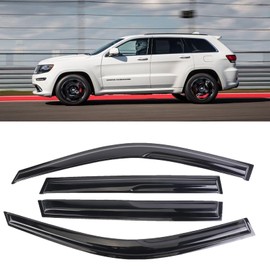 SONTIAN Window Visor Wind Window Tape-On Deflectors for 2011-2021 Jeep Grand Cherokee Window Deflectors, Vent Window Visors, Window Deflectors 4 Pcs Sun/Rain Guards 94252
