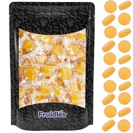 Fruidles Sugar-Free Premium Hard Candy Suckers, Mini Fruit Button Candies, Kosher Certified Parve, Uses Sorbitol, Low-Sodium, Individually Wrapped (16oz (1 Pound) 150 Pcs, Peach)