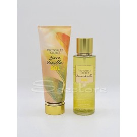 Victoria's Secret Bare Vanilla Sol Body Mist Spray & Body Lotion New Set of 2