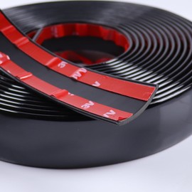 SBWLKJ 16FT Automotive Trim Molding Glossy Black 1-9/16"(40mm) Heavy-Duty Car Moldings Trim UV Protected Scratch-Proof for Truck RV Body Side Door Window Bumper, Self Adhesive