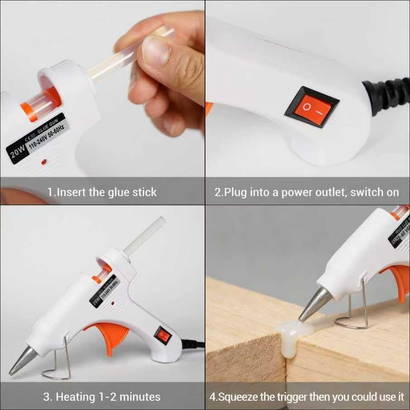Larrycard Mini hot melt glue gun and stick set, 20W