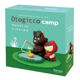 Decole Corporation TG-86653 Otogico Camping Miniature Goods, Little Red Riding Hood Mascot Set, Fishing, Miniature, Interior, Felt Mat Included