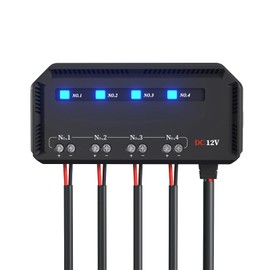 ALLWSLucky 12 V Car Fuse Box with Relay, Fuse Box in Car with LED Warning Indicator, 4-Way Fuse Holder for Motorcycle, Truck, Headlight, Navigation, Marine, SUV, Car Charger