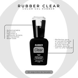 Gel Nivelador para Uñas Rubber Clear Organic Nails 15ml - Transparente