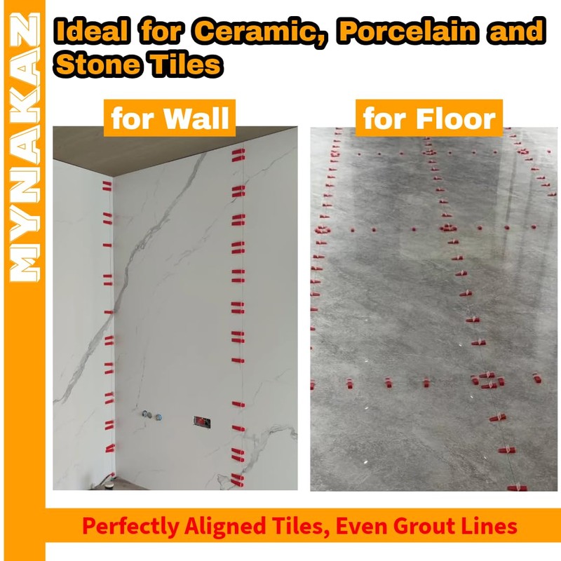 Tile Leveling System 1/51" (0.5mm), Tile Spacers with 1 Tile