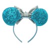 WW-WONDERFULWORLD Shiny Mouse Ears Headbands With Grey Bows & Crown