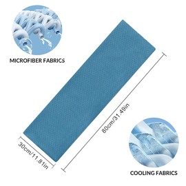 1 x Cooling Towel for Sports & Fitness, Cool Towel, Ultralight and Compact Outdoor Towel, Microfibre Towel, Cooling Towel, for Running, Trekking, Travel & Yoga (Blue)