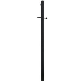 Ciata Lamp Posts Outdoor Lighting, Light Pole, Outdoor Light Fixture Aluminum Lantern Post, Dusk to Dawn Sensor, 84 Inches, Crossarm and Ground Convenience Outlet, Textured Black Finish