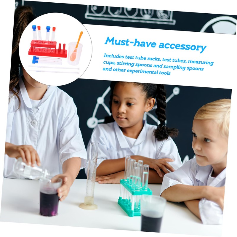 NOLITOY Stem Science Learning Test Tube Kit with Rack and