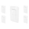 Sanelec Pack 5pzs De Placa 2 Apagadores Toscana Sanelec Blanca