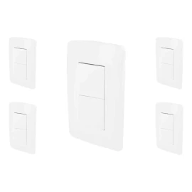Sanelec Pack 5pzs De Placa 2 Apagadores Toscana Sanelec Blanca