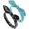2 diademas elásticas con lazo Bandana elástica retro negro y