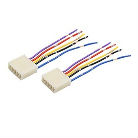 uxcell Car Power Window Switch Socket Wiring Harness Pigtail Adapter DC 12V 5 Pin 2pcs