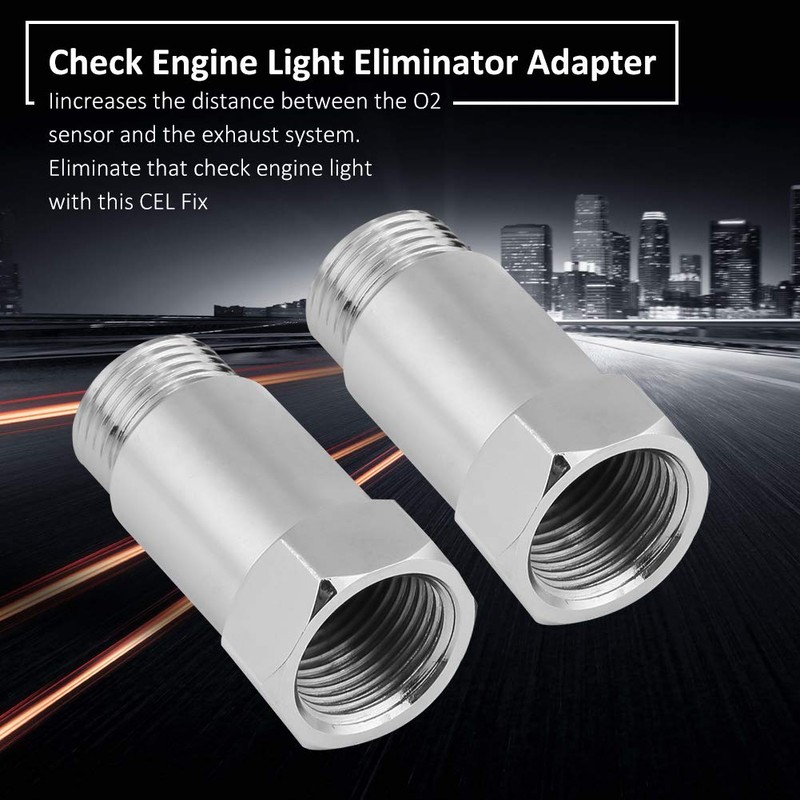 Oxygen Sensor Adapter, 2Pcs 45mm M18*1.5 Universal Check Engine Light