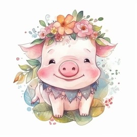 Yoonek Graphics Pig Vinyl Decal Sticker for Car, Laptop, Tumbler, More. #005693