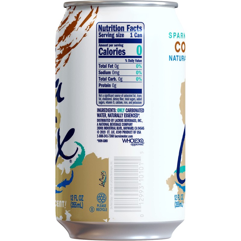 LaCroix Sparkling Water, Coconut, 12 Fl Oz (pack of 12)