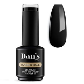 Dan's Nails Rubber Base Gel Polish Coat (Black Onyx)