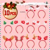 HGRGHH 10 Pieces Christmas Headbands for Adults and Children, Reindeer