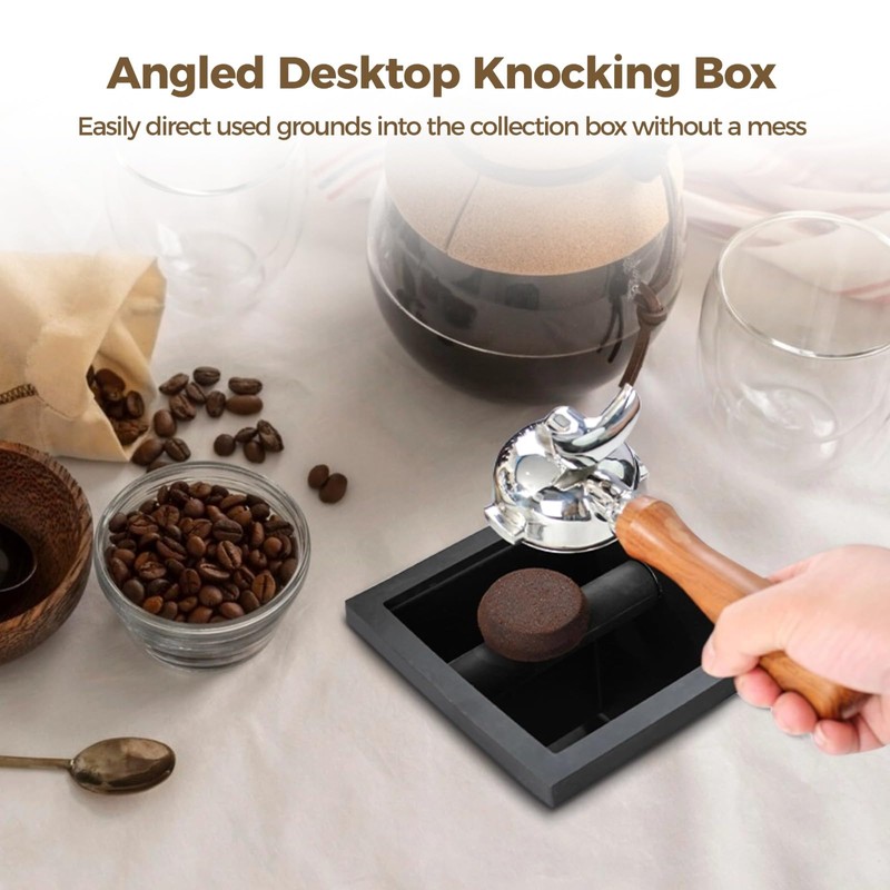 Espresso Coffee Ground Knock Box Chute, Desktop Knocking Residue Box