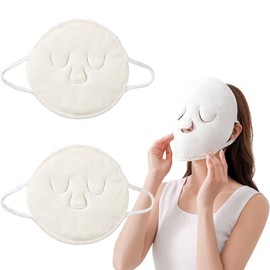 SGERUFZ Hot Compress Towel Spa Face Towels Reusable Warming Mask for Face Facial Steamer Cooling Mask Relaxation Mask Face Mask Eye Mask Pack of 2