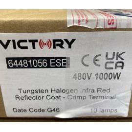Victory Lighting Tungsten Halogen Infra Red 480v 1000w Reflector  10 Lamps