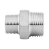 KI Stainless Steel Reducing Double Nipple V4A thread fitting., 1