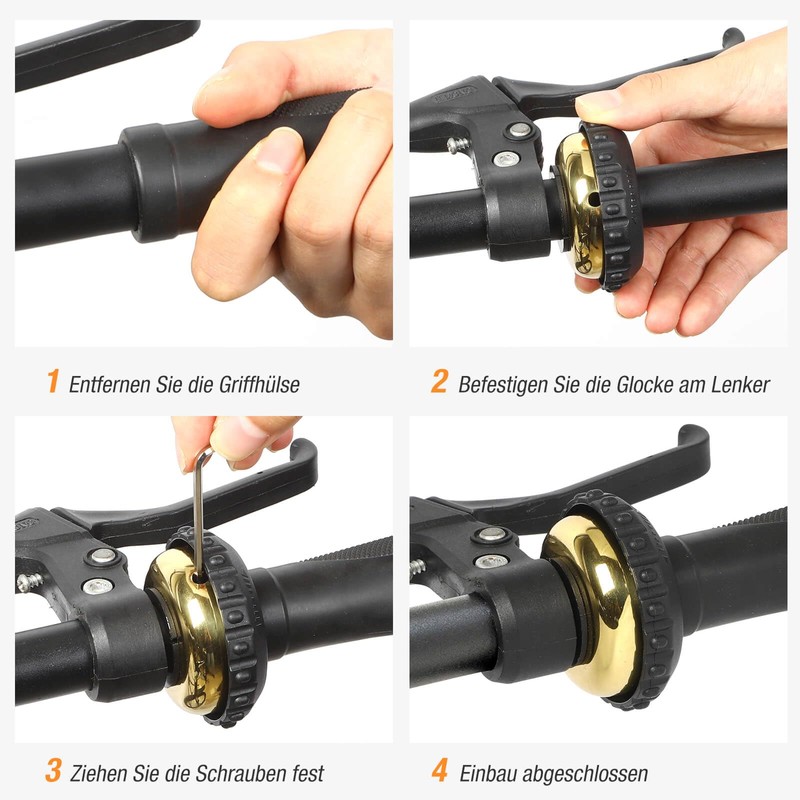 Tavaler Bicycle Bell Mountain Bike, 2024 Innovative Rotating Bell Bicycle,