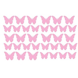 60 Second Makeover Limited Pack Of 35 Vinyl Butterfly Butterflies Stickers Car Bike Scooter Helmet Decal Laptop Decorative Window