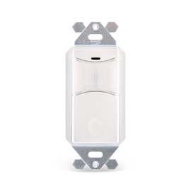 SENSORWORX SWX-101-WH Wall Switch Occupancy Sensor White - Single Pole & 3-Way, No Neutral Required, LED Compatible, PIR Motion Detection, Auto On/Off, Occupancy Switch (Occupancy)