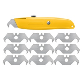 Cutter Reforzado Profesional Gancho Con 10 Navajas Repuesto