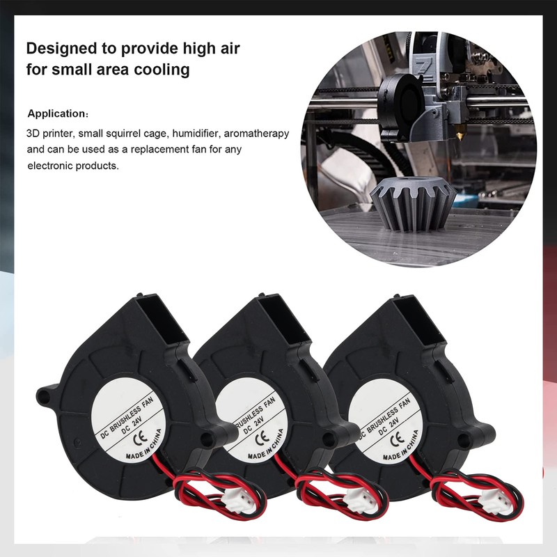 logyues 5 Pack 5015 24V Turbine Turbo Blower Fan Dual