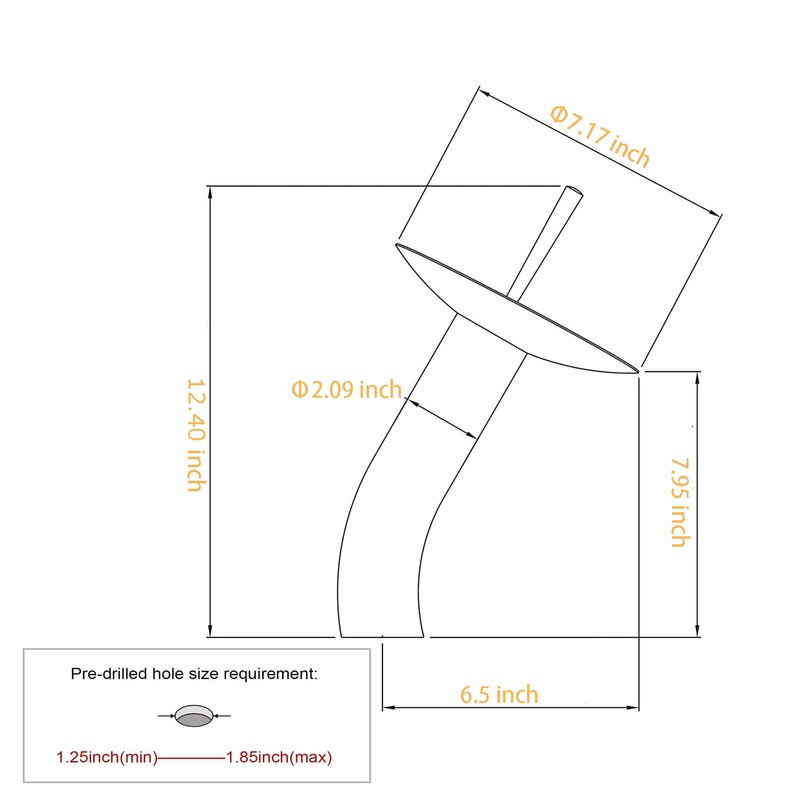 Chiczam Waterfall Vessel Faucet, Black, 1 Hole, Lead-Free Solid Brass,