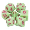 Frosted Green Dice Set,DND Polyhedral Dice Full Set 7 Piece