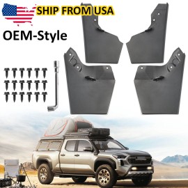 XUKEY  4x Mud Flaps Splash Guards Front Rear OE-Style For 2024 2025 Toyota Tacoma N400