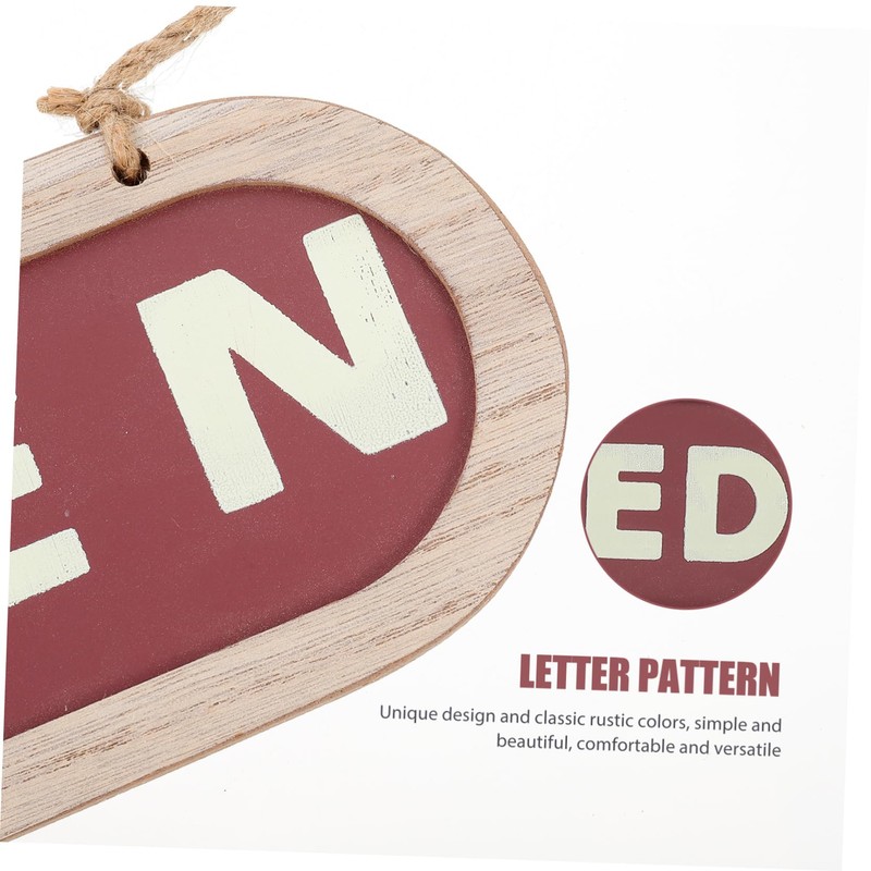 Ipetboom Rustic Hanging Plaque Double Sided Open Closed Sign for