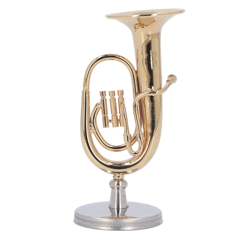 Miniature Tuba Model Brass Gold Plated Euphonium Mini Miniature Tuba