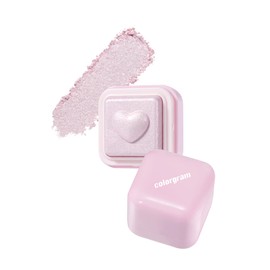 COLORGRAM COLORGRAM Milk Bling Heartlighter 02 Pink Heart | Silky Smooth Versatile Creamy Highlighter with Shimmery Finish, Soft and Natural Glow Perfect for Daily Makeup