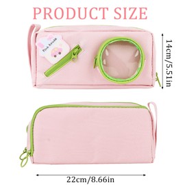 Norbiariz Pink Pencil Case for School Exams Office Supplies Travel Toiletry Bag School Supplies School Supplies Pen Pouch Classroom Must Haves Organization＆Storage Pink