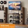 23" to 60" Floor Corner TV Stand For Bedroom With