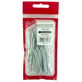TIMco HM25050P Zinc Plated Masonry Nails 2.5 x 50 - (Pack of 50)