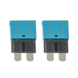 2 PCS E37 15A DC 12V-14V Auto Reset Circuit Breaker ATO/ATC Low Profile Fuse, Alloy Contacts Auto Reset Insert Protector Line Fuse, Replacement Retrofit Accessories, Suitable for Most Cars (Blue)