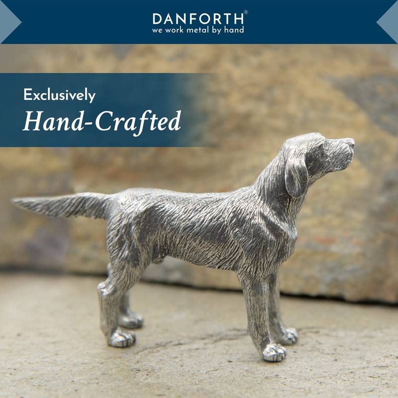 DANFORTH - Lab Dog Figure – Handcrafted Pewter Labrador Retriever