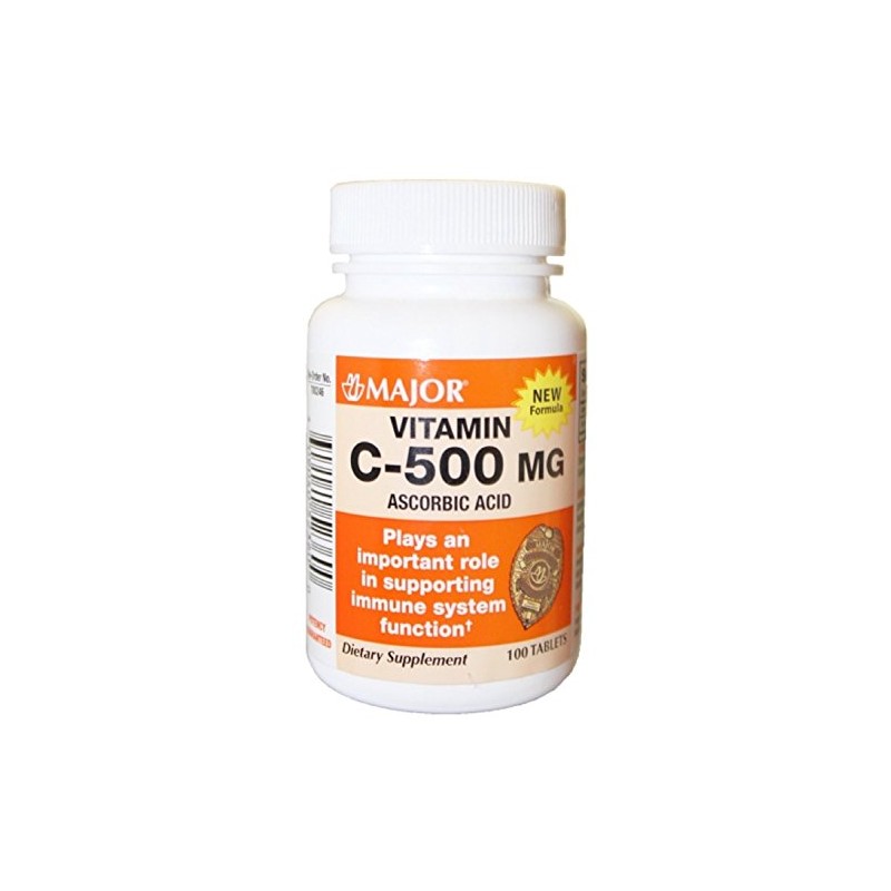 Major Vitamin C 500 mg - 100 Tabs (3 Pack)