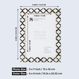 Handicrafts Home 5x7 Vintage Frames - Charming Black Decor for Wall & Desk, Perfect for Family Photos, Certificates, and Artistic Displays in Any Room, Enhancing Your Home’s Aesthetic