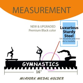 Miayork Gymnastics Medal Hanger Display - Sturdy Gymnastics Medal Display Easy to Install-Gymnastics Medal Holder Wall Hanger for Sports, Gymnastic Medal Hanger Display Gifts