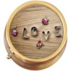 Love Brass Round Pill Box