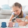 Pack of 8 Stacking Cups Rabbits, Multicoloured, Reusable Bunny Guinea